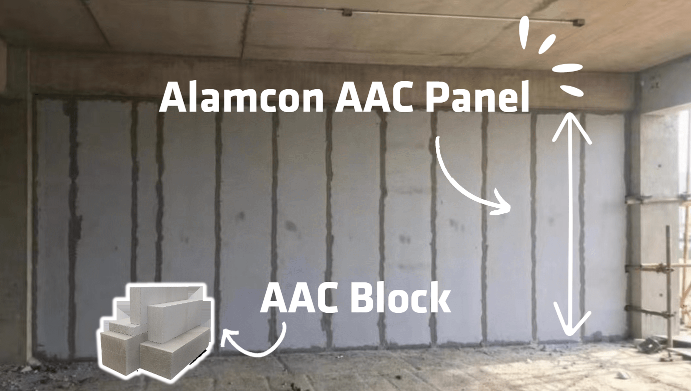 AAC Panel is the “iPhone15 pro max” version of AAC Block, it is more solid, erect faster, and bigger too.
