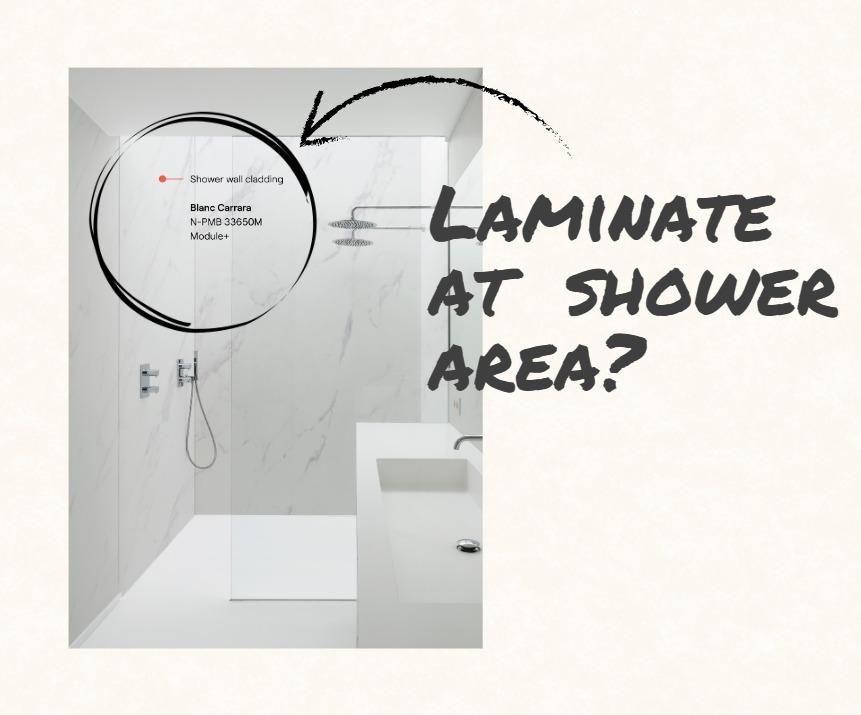 Seamless design deserves seamless shower. This Made-in-Japan Laminate by EDL can tahan water